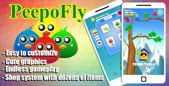 Peepo Fly Game - Unity Project With Admob Ad for Android and iOS