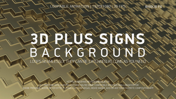 3D Plus Signs Background