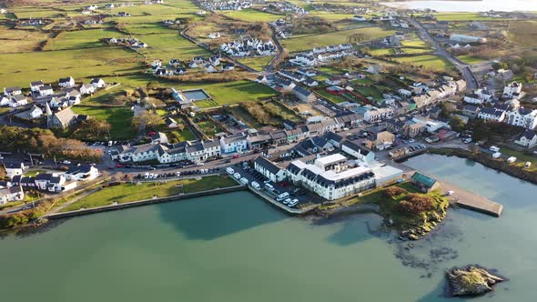 Aerial View of Dunfanaghy in County Donegal  Ireland