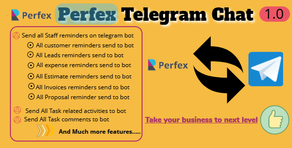 Perfex CRM and TelegramBot Notification Module