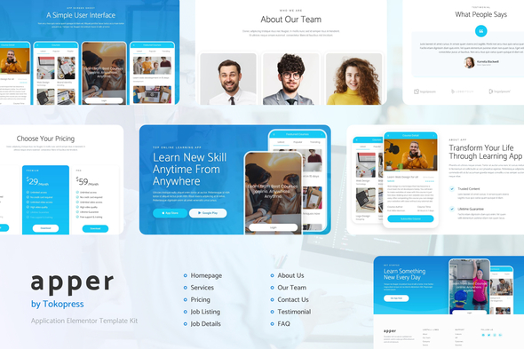 Apper - App SaaS Elementor Template Kit