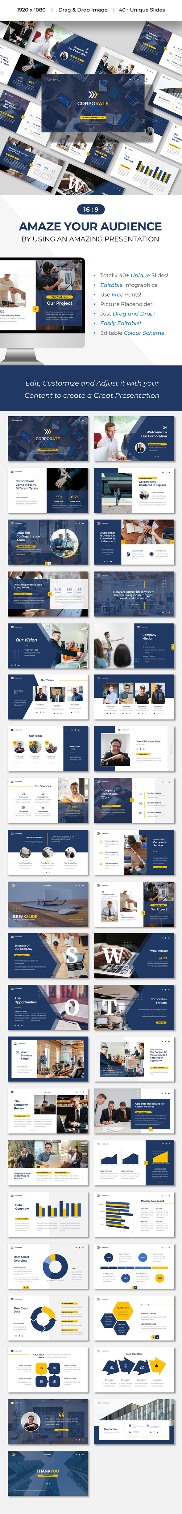 CORPORATE - Company Business Presentation Powerpoints Template