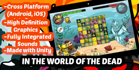 In The World of the Dead – Unity Match3 Complete Project for Android and iOS