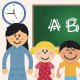 Teacher and Kids at School - GraphicRiver Item for Sale