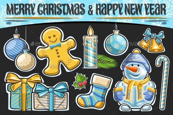 Vector Set for Christmas and New Year