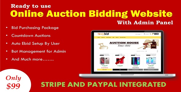 Online Auction Bidding Website in ASP.NET