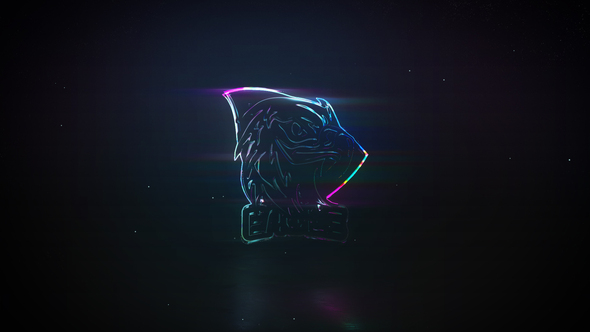 Neon Glass | Glitch Logo Reveal