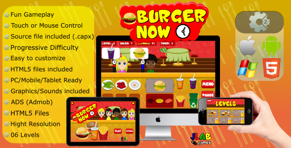 Burger Now - CAPX (wersja mobilna i HTML5)