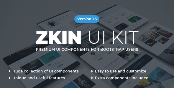 ZKIN - Bootstrap 4 Skin &amp; UI Kit