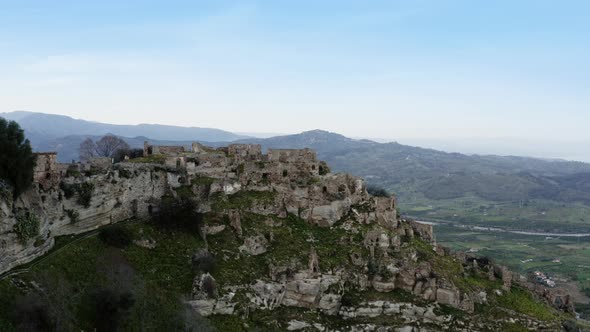 Abandoned Town Brancaleone in Calabria Southern Italy