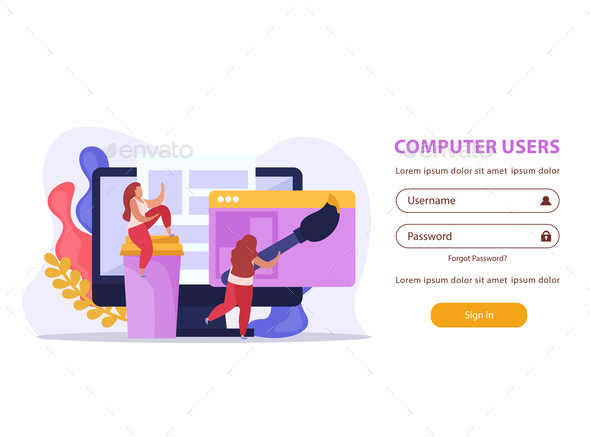 Computer Users Login Page