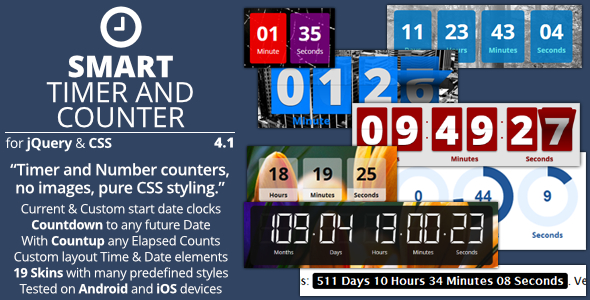 Smart Timer And Counter - jQuery Mega Countdown Plugin