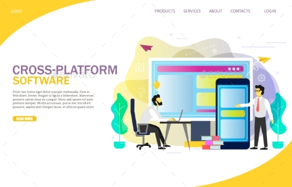 Cross-platform Software Landing Page Website