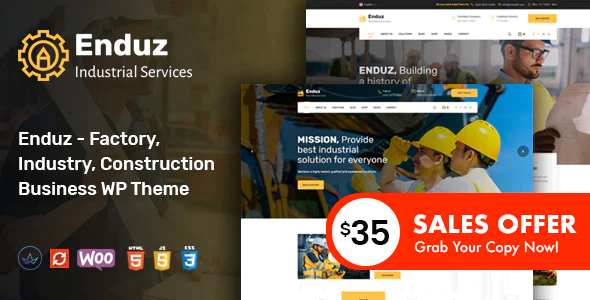 Enduz - Factory and Industry WordPress Theme