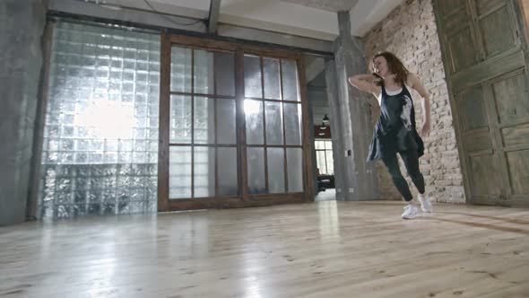 Female Dancer Creating Choreography