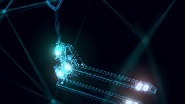 Pallet Truck Hologram Close Up 4K alt