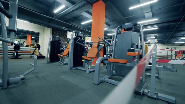 A Gym Closed During Quarantine. Small Business Concept