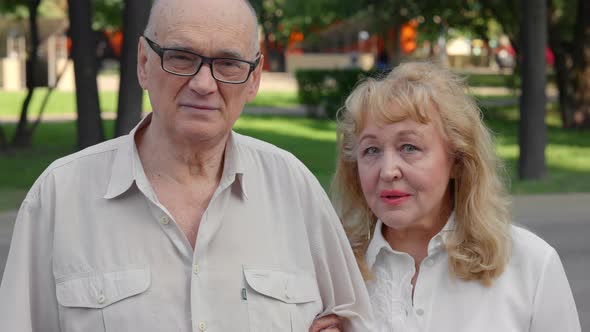 Outdoor Portrait of Senior Couple