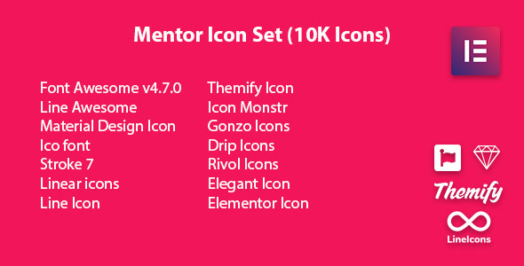 Mentor Icon Set - Icon Pack Addon For Elementor Page Builder