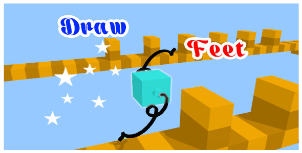 Draw Feets Game - Unity Project With Admob ad for Android and iOS