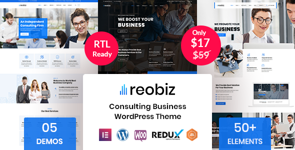 Reobiz – Consulting Business WordPress Theme Preview