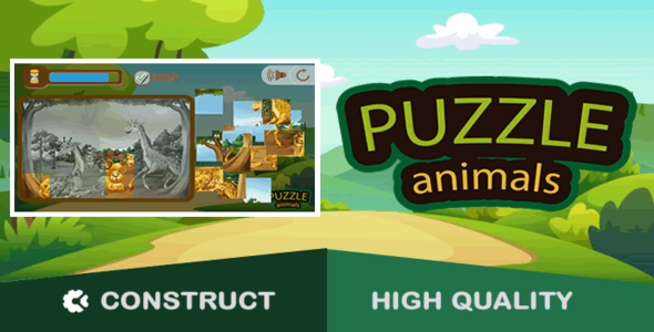 Animals Puzzle - HTML5 Game (capx)
