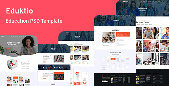 Eduktio - Education PSD Template