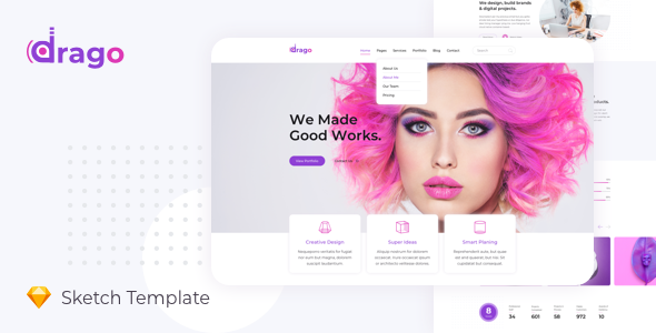 Drago — Creative and Digital Agency Sketch Template