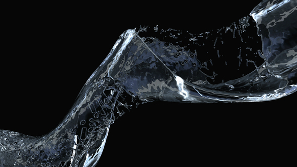 Liquid Jet 02 Slow Motion With Matte Channel