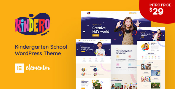 Kindero – Kindergarten School WordPress Theme Preview