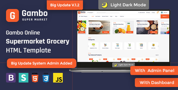 Gambo - Online Grocery Supermarket HTML Template