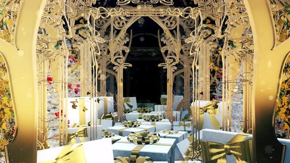 Christmas Art Nouveau Gift Box 03 4K alt