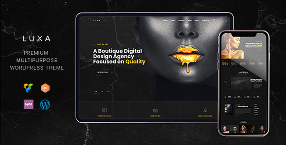 Luxa-ラグジュアリーブラック多目的WordPressテーマ / Themeforest, Wordpress, Creative, Portfolio