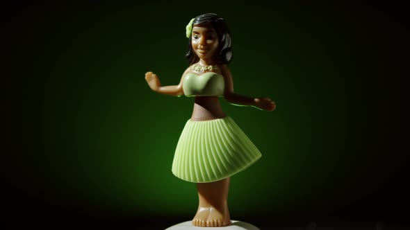 Traditional hawaiian hula dancer doll