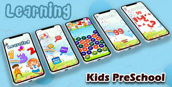 Preschool Numbers:kids Math Learning Game-Kid Math Puzzle-Android App + Admob + Facebook Integration