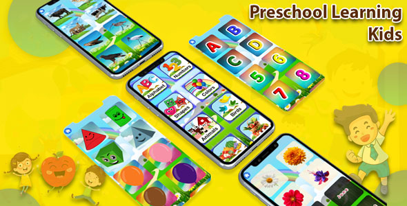 Preschool Learning : Kids Abc, Number, Colors, Day - Android App + Admob + Facebook Integration
