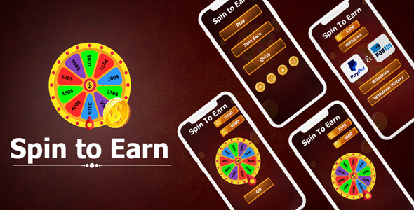 Spin To Win Cash : Spin To Earn - Win Daily Money - Earn Money - Android App + Admob + Facebook