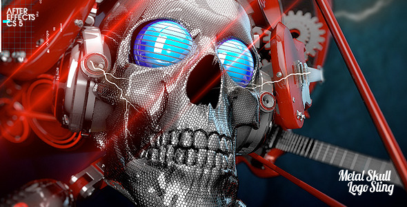 Metal Skull Head Logo Sting alt