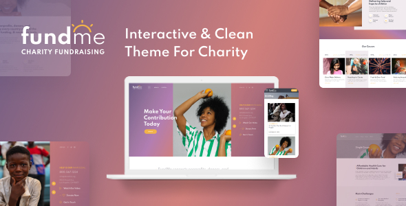 FundMe - Charity Organisation Website Template for Donation & Crowdfunding Projects