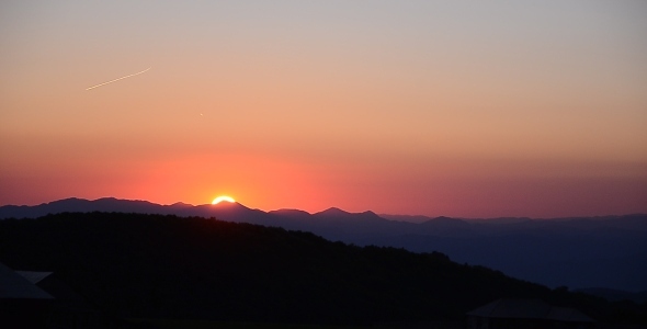 Sunset In The Mountains