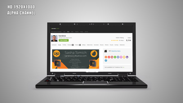 3D Transparent Laptop Open 2 alt