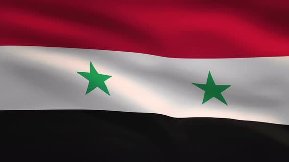 Syria Windy Flag Background 4K