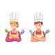 Man and Women Cooking in Kitchen - GraphicRiver Item for Sale