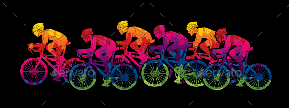 Group of Bicycle Riding