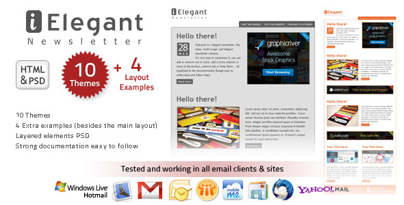 i-Elegant Newsletter – 10 Themes