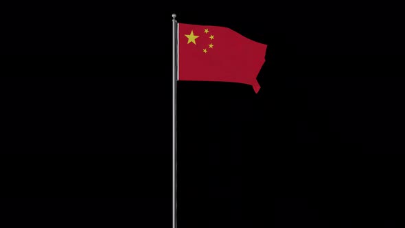 China Flag Pole Loops With Alpha