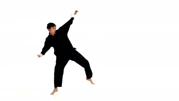 Karate or Wushu Makes a Somersault Through Itself