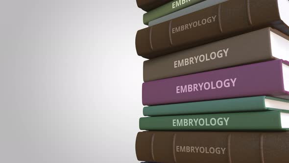 Pile of Books on EMBRYOLOGY