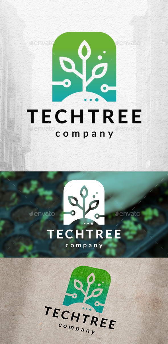 Plant Tech Logo Template