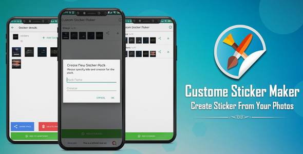 Custom Stickers for Whatsapp - Android App + Admob + Facebook Integration